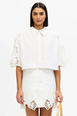 Acler Blairhall Mini Skirt | Ivory