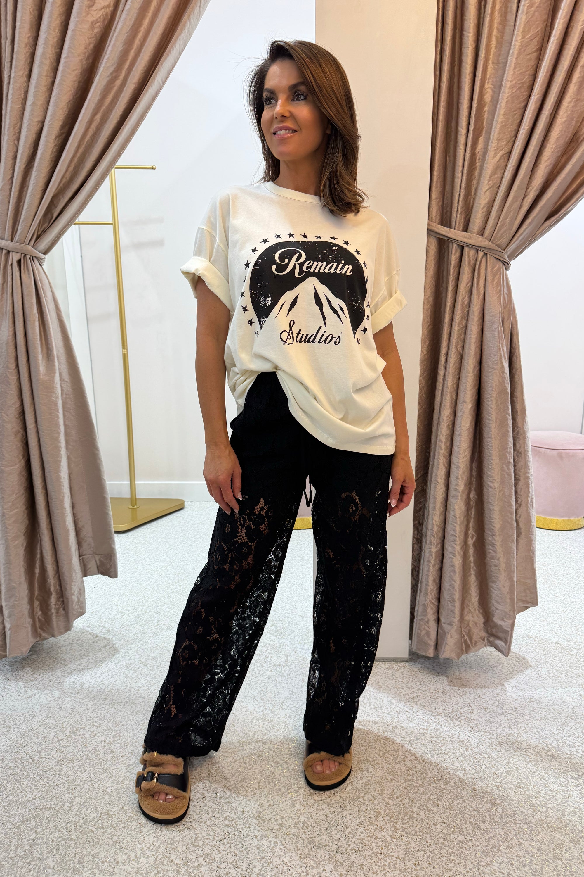Chosen By Fifi & Annie The Letti Lace Pant | Black