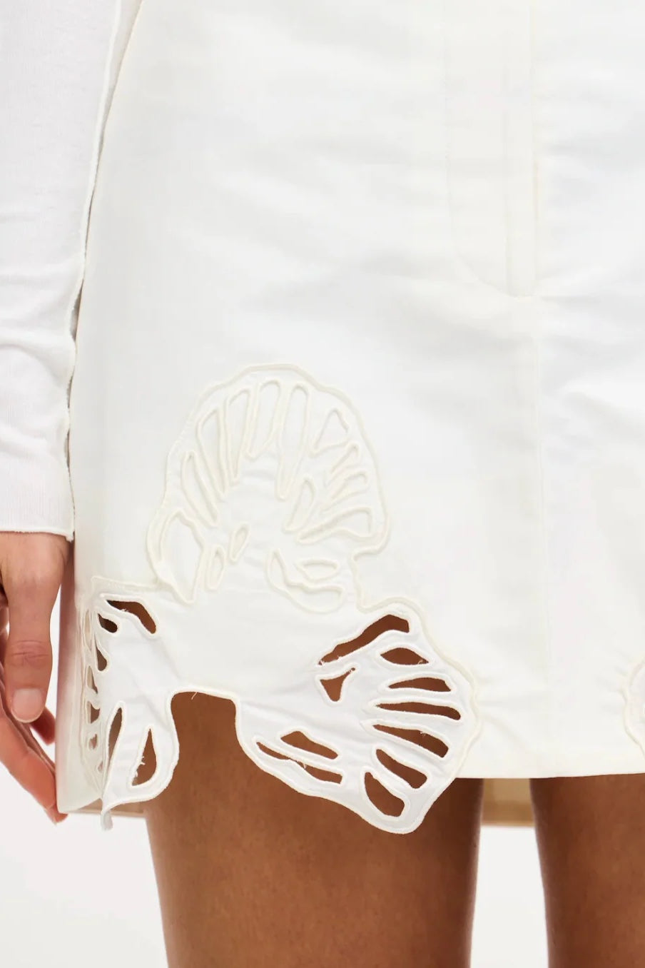 Acler Blairhall Mini Skirt | Ivory