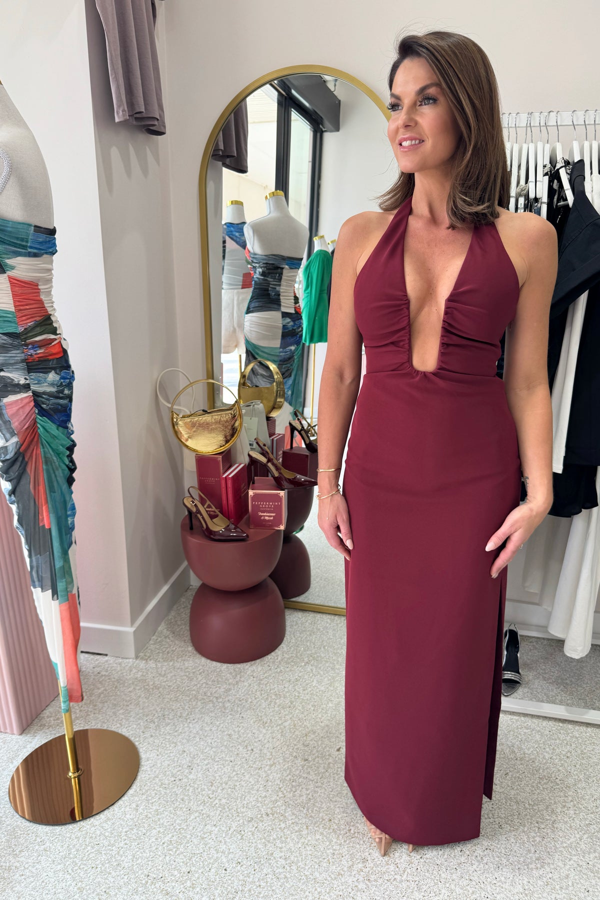 Misha The Alusia Stretch Suiting Dress | Port