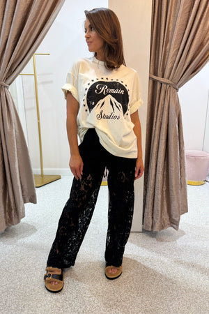 Chosen By Fifi & Annie The Letti Lace Pant | Black