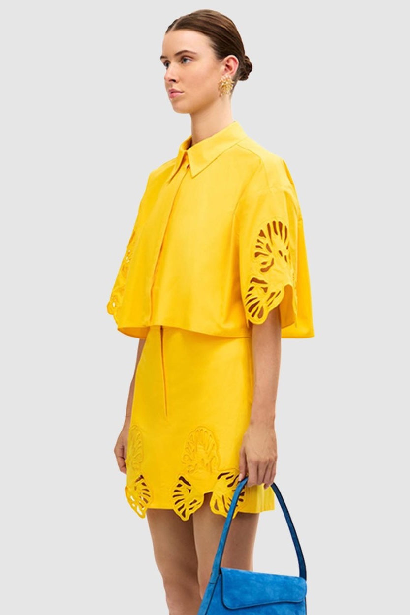 Acler Blairhall Mini Skirt | Daffodil