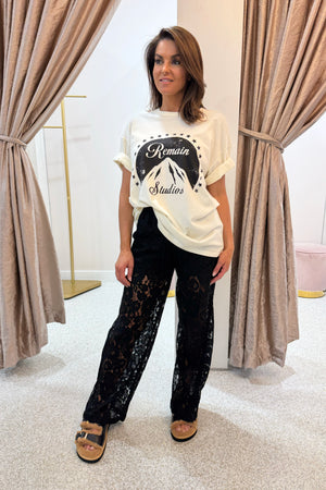 Chosen By Fifi & Annie The Letti Lace Pant | Black