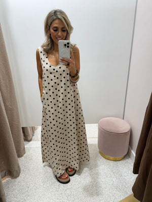 Chosen By Fifi & Annie The Luella Cotton Swing Dress | Polka Dot