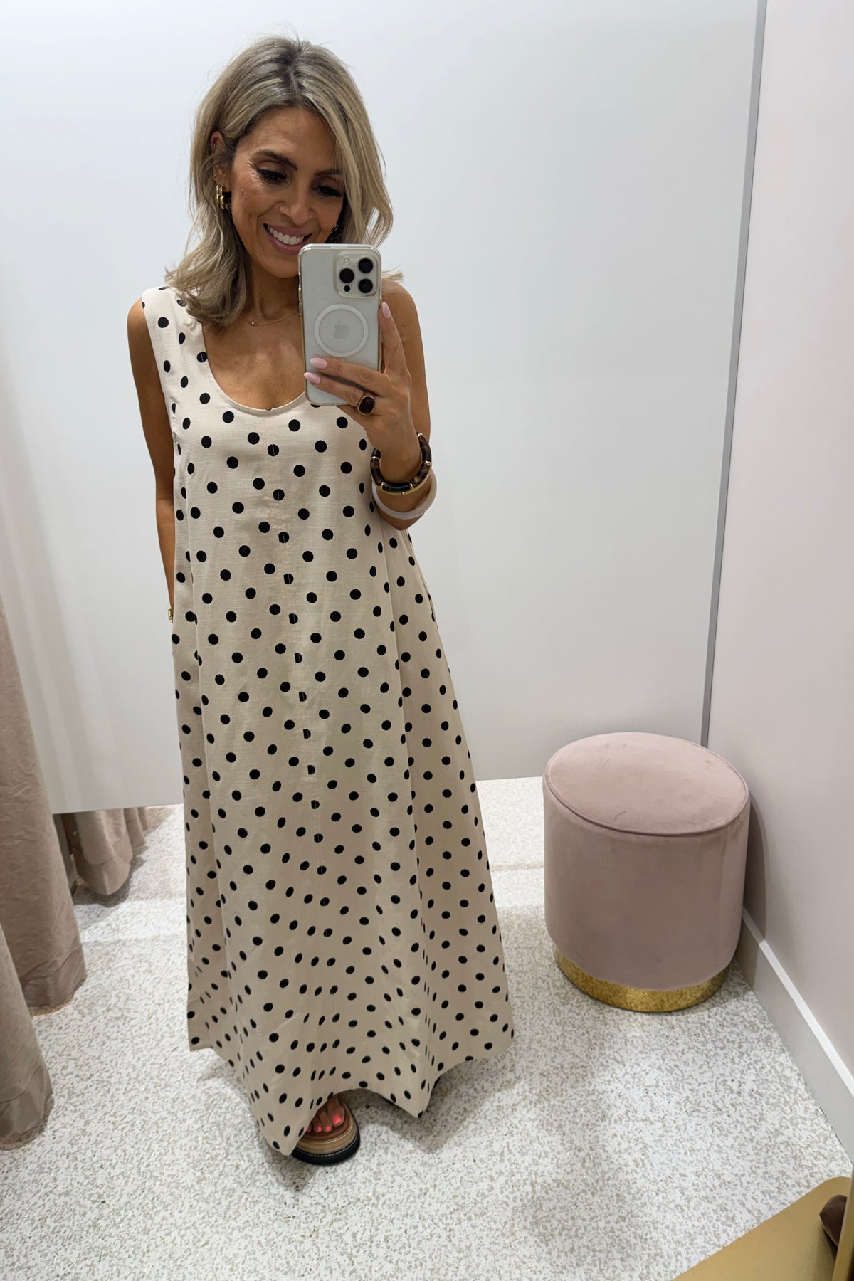 Chosen By Fifi & Annie The Luella Cotton Swing Dress | Polka Dot