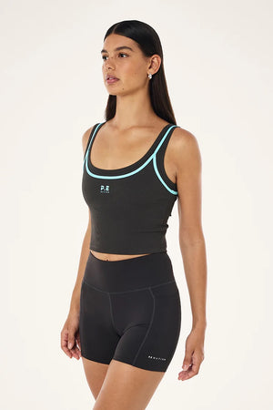 P.E Nation Forward Tank | Smokestone / Aqua