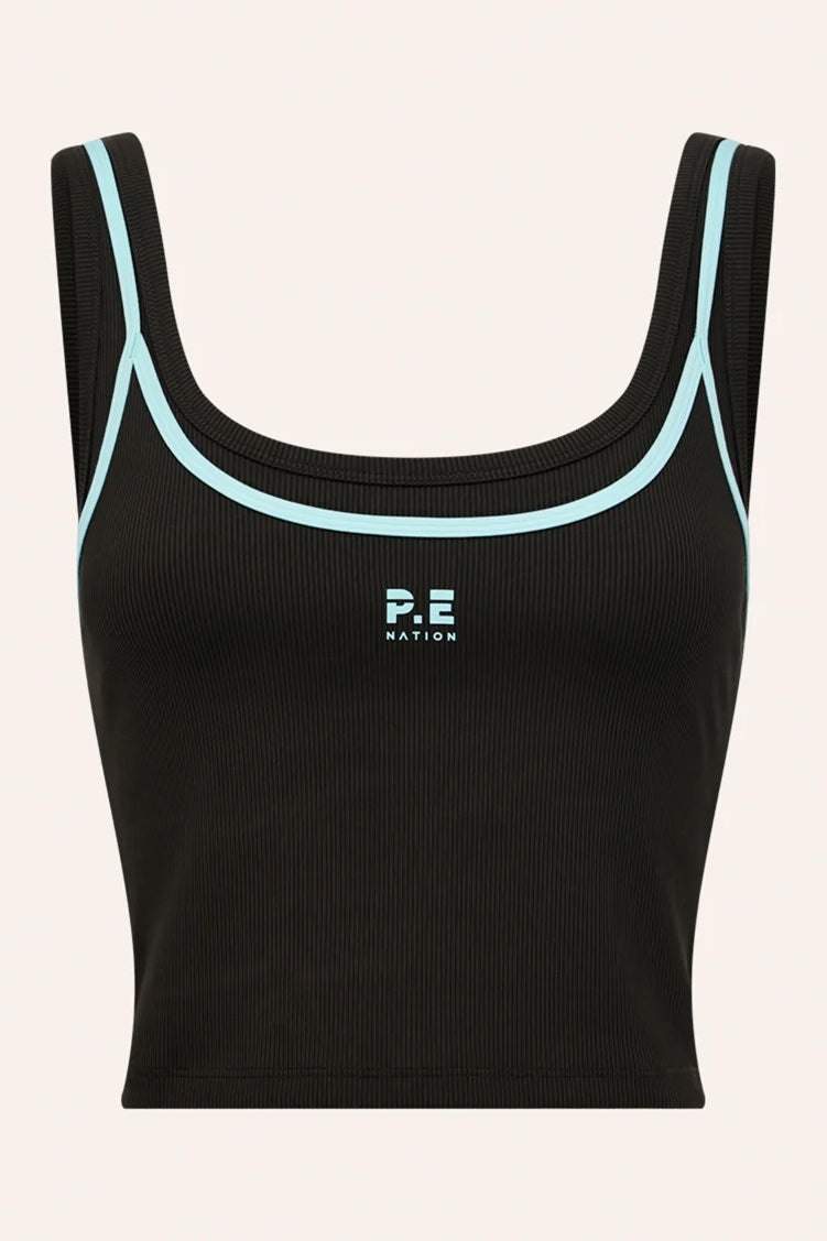 P.E Nation Forward Tank | Smokestone / Aqua
