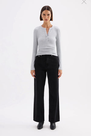 Nude Lucy Binx Long Sleeve Top | Grey Marle
