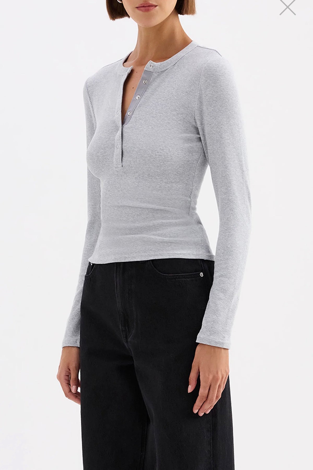Nude Lucy Binx Long Sleeve Top | Grey Marle