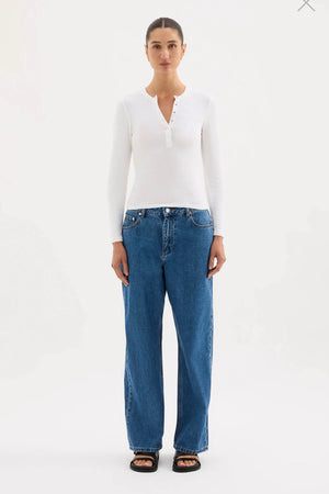 Nude Lucy Binx Long Sleeve Top | White