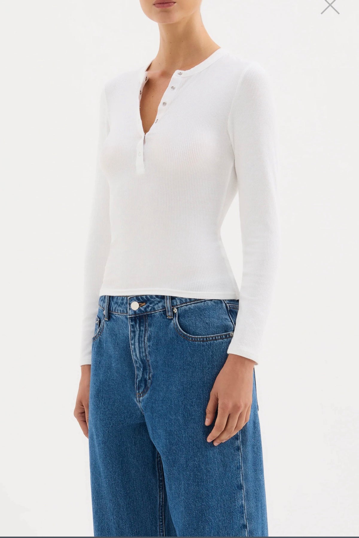 Nude Lucy Binx Long Sleeve Top | White