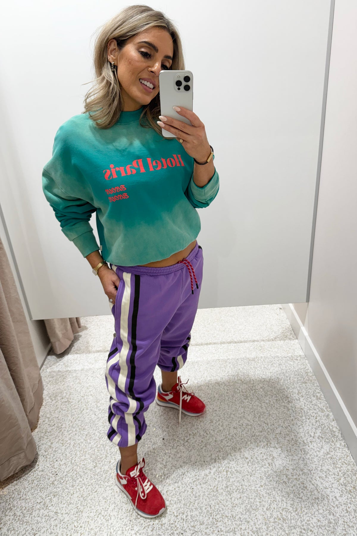 Araminta James Hotel Paris Sweatshirt | Washed Ocean Green