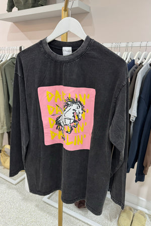 Chosen By Fifi & Annie The Electric Soul Long Sleeve Tee | Washed Black