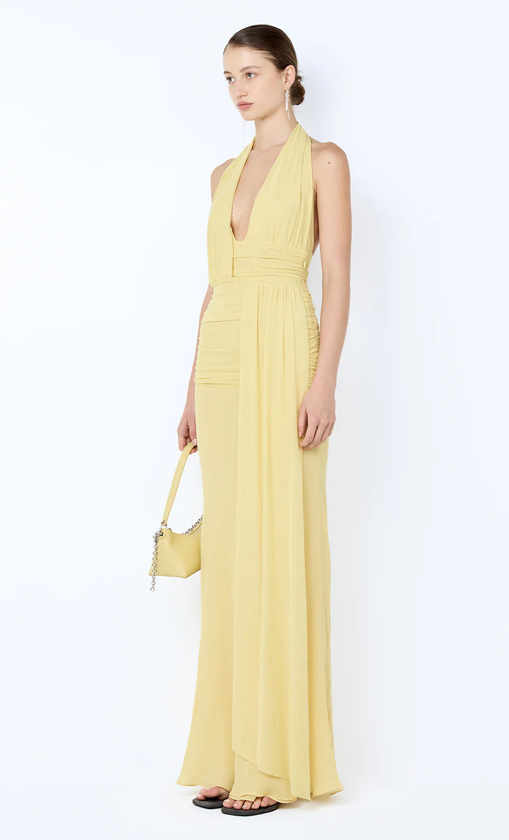 Bec + Bridge Cassis Drape Maxi Dress | Citron