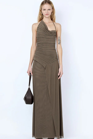 Bec + Bridge Brenna  Pintuck Maxi Dress | Khaki