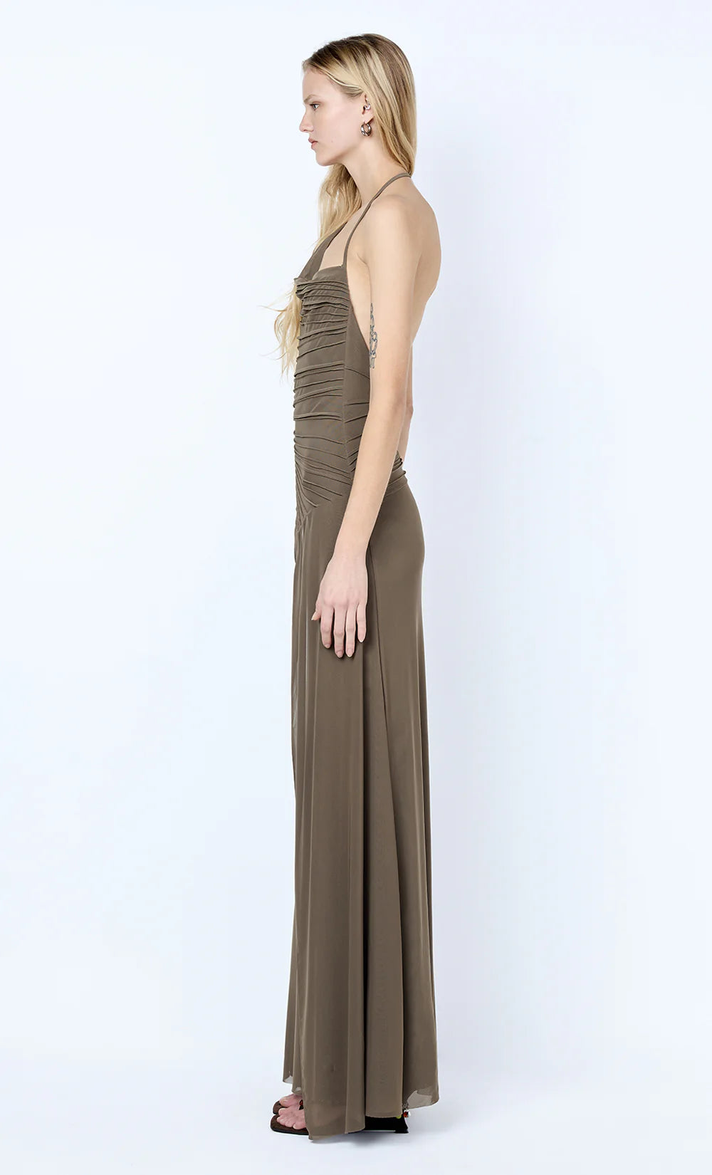 Bec + Bridge Brenna  Pintuck Maxi Dress | Khaki