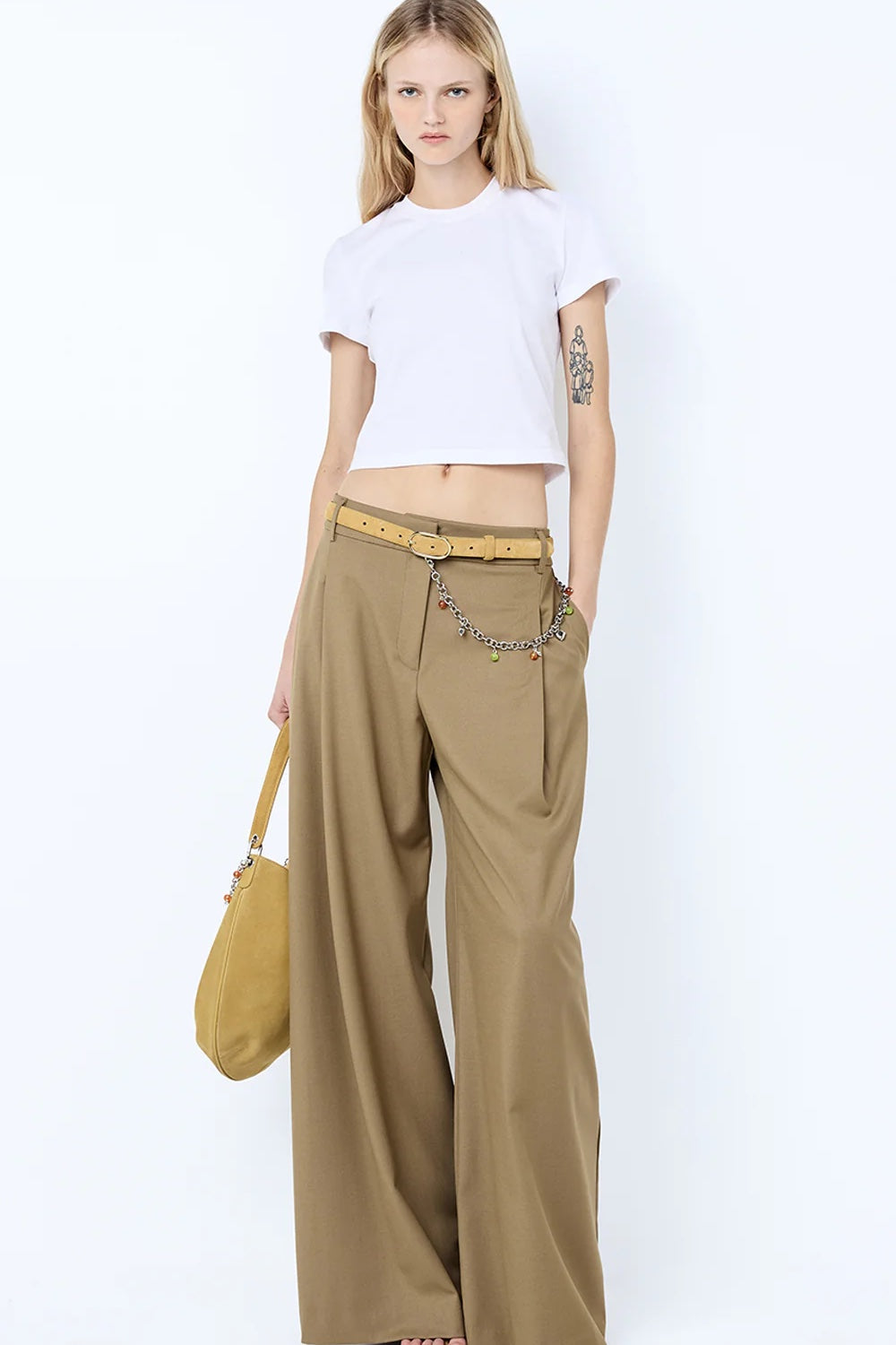 Bec + Bridge Faye Wide Leg Pant | Olive