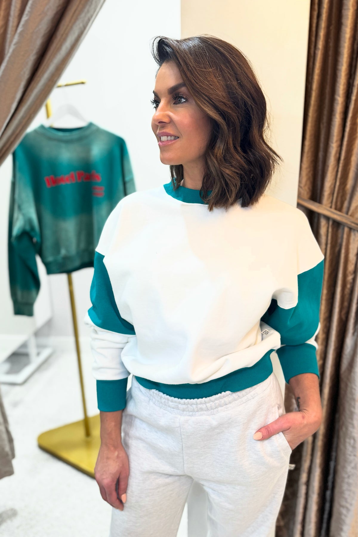 Araminta James Bebe Sweatshirt | Warm White