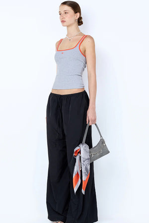 Bec + Bridge Lana Square Neck Tank | Grey Marle / Tangerine