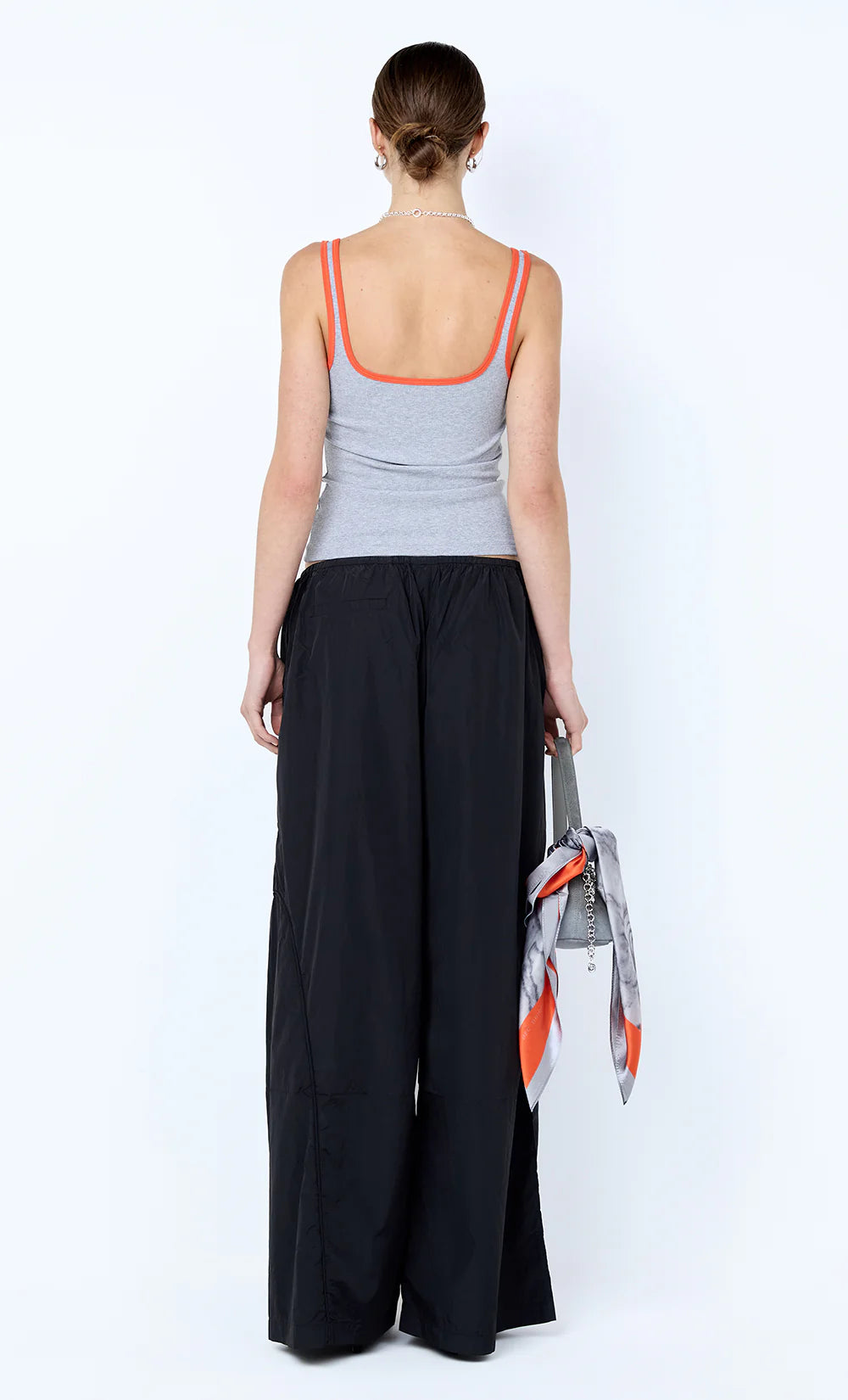Bec + Bridge Lana Square Neck Tank | Grey Marle / Tangerine