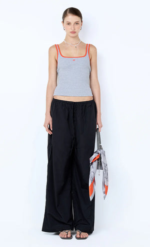 Bec + Bridge Lana Square Neck Tank | Grey Marle / Tangerine