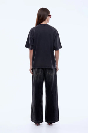 Ena Pelly Rose Tee | Vintage Black