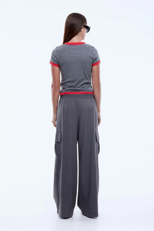 Ena Pelly Maya Utility Pant | Charcoal