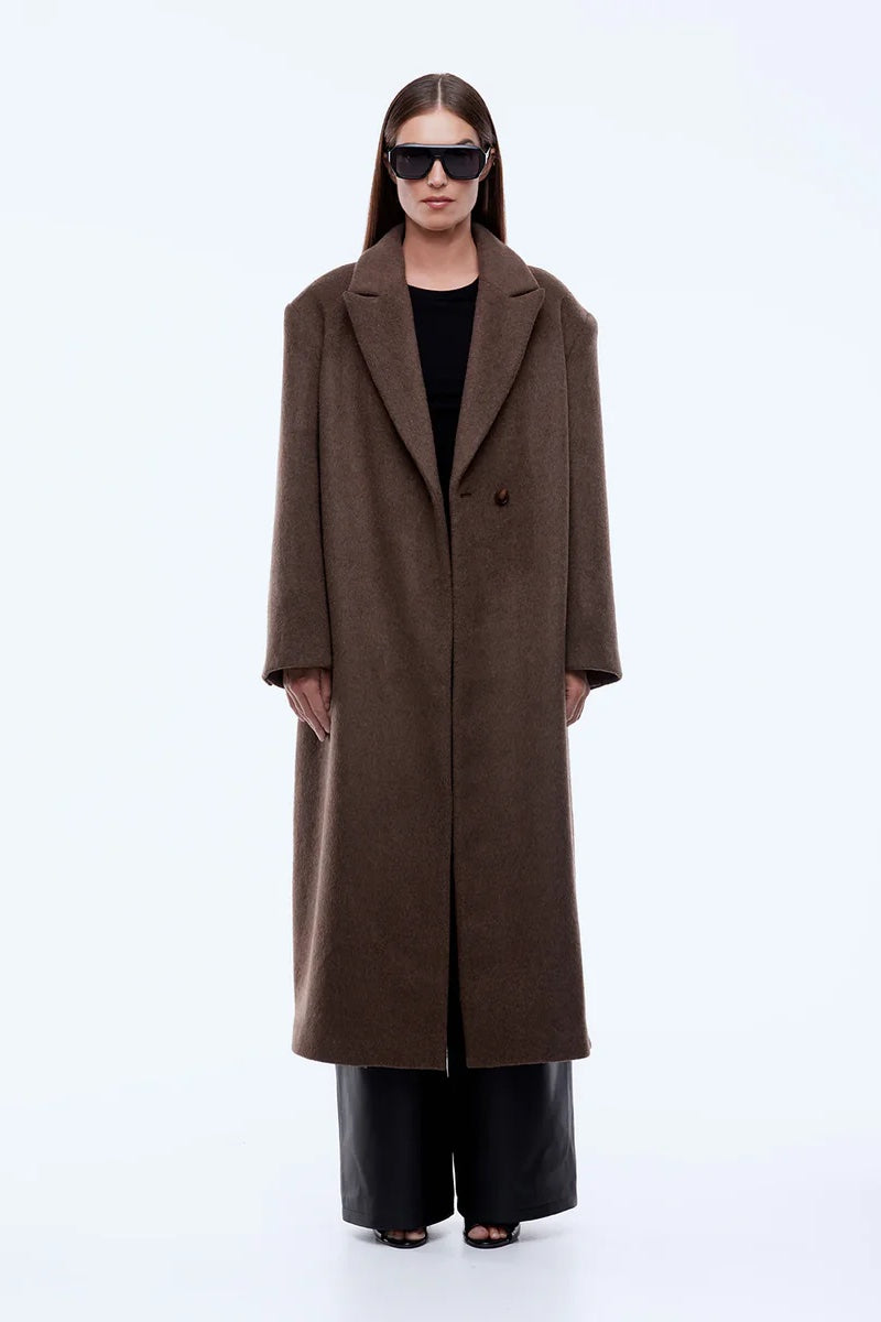 Ena Pelly Scarlet Coat | Espresso