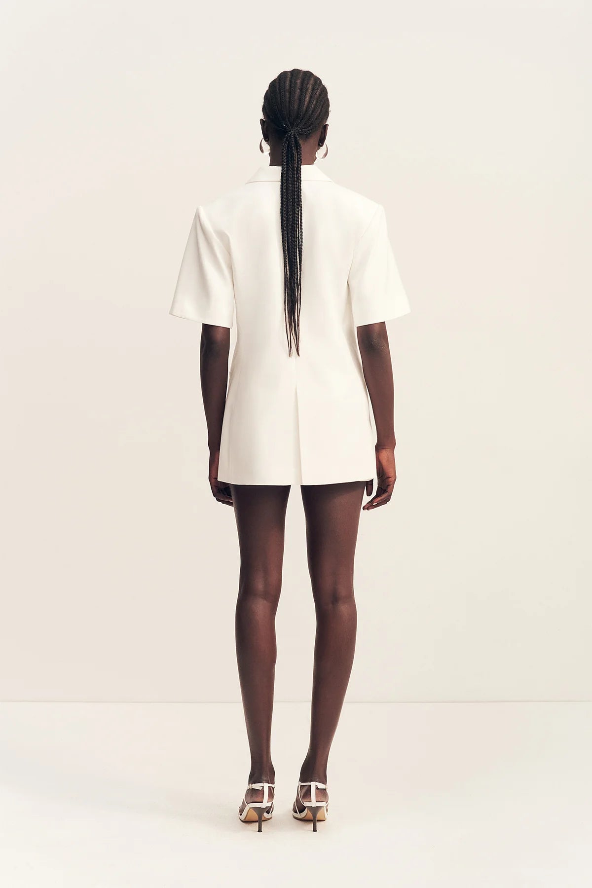 Shona Joy Felix Short Sleeve Blazer | Coconut