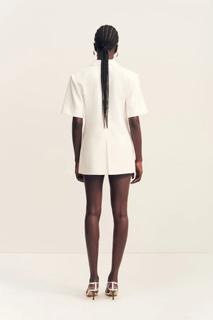 Shona Joy Felix Short Sleeve Blazer | Coconut