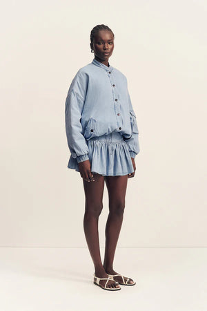 Shona Joy Elisworth Bomber Jacket | Bleached Blue