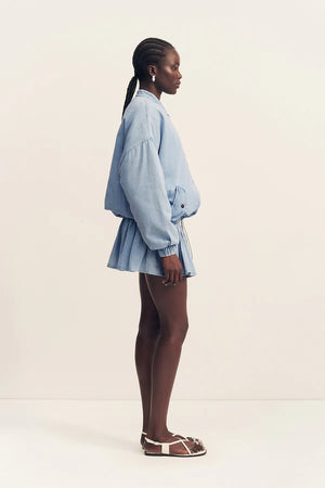 Shona Joy Elisworth Bomber Jacket | Bleached Blue