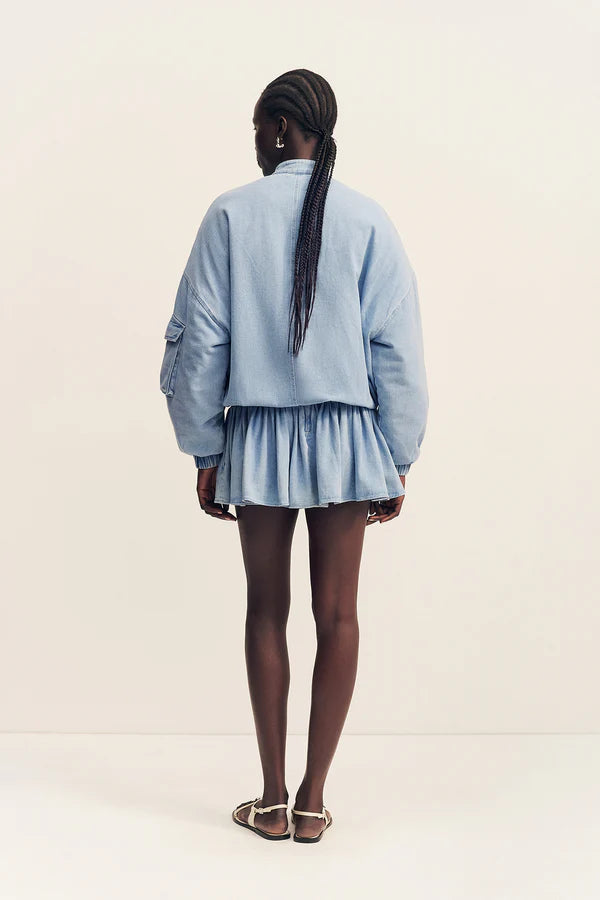 Shona Joy Elisworth Bomber Jacket | Bleached Blue