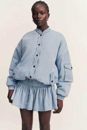 Shona Joy Elisworth Bomber Jacket | Bleached Blue