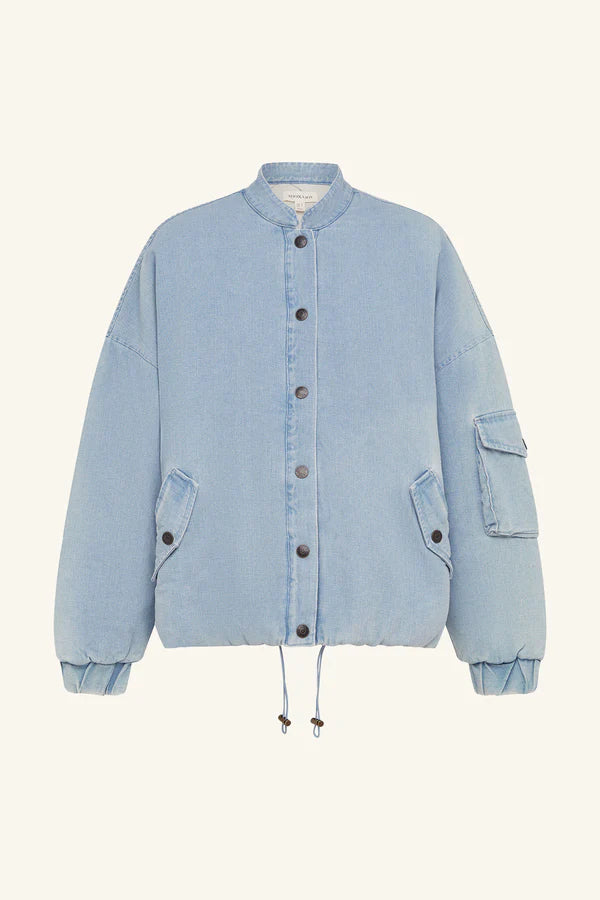 Shona Joy Elisworth Bomber Jacket | Bleached Blue