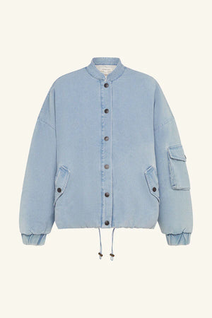 Shona Joy Elisworth Bomber Jacket | Bleached Blue
