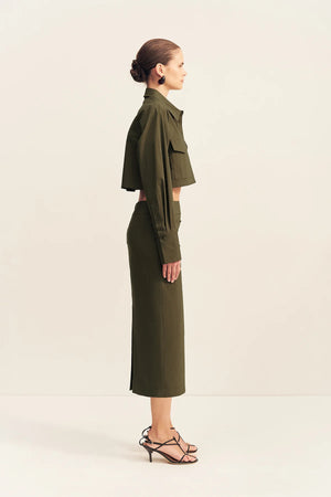 Shona Joy Campbell Patch Pocket Crop Shirt | Jungle