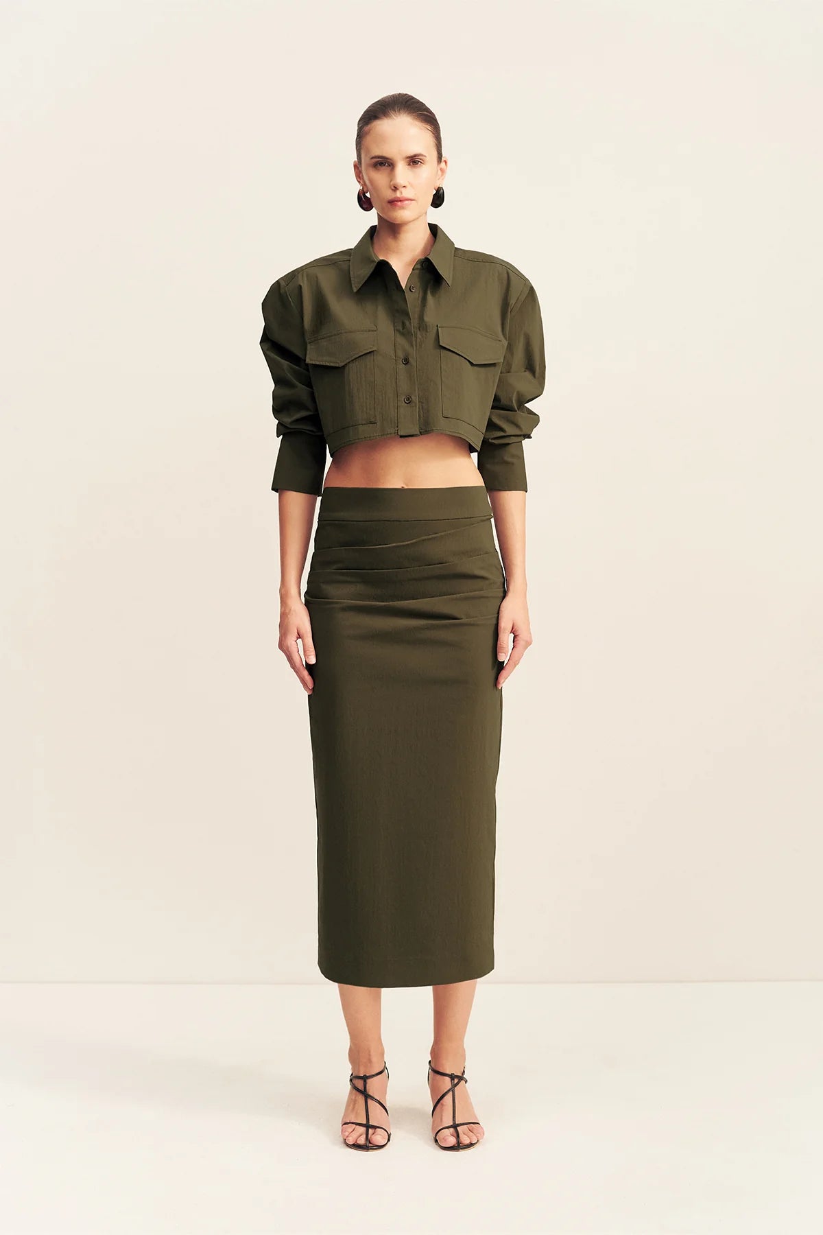 Shona Joy Campbell Patch Pocket Crop Shirt | Jungle