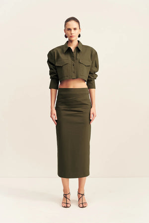 Shona Joy Campbell Patch Pocket Crop Shirt | Jungle