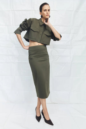 Shona Joy Campbell Patch Pocket Crop Shirt | Jungle