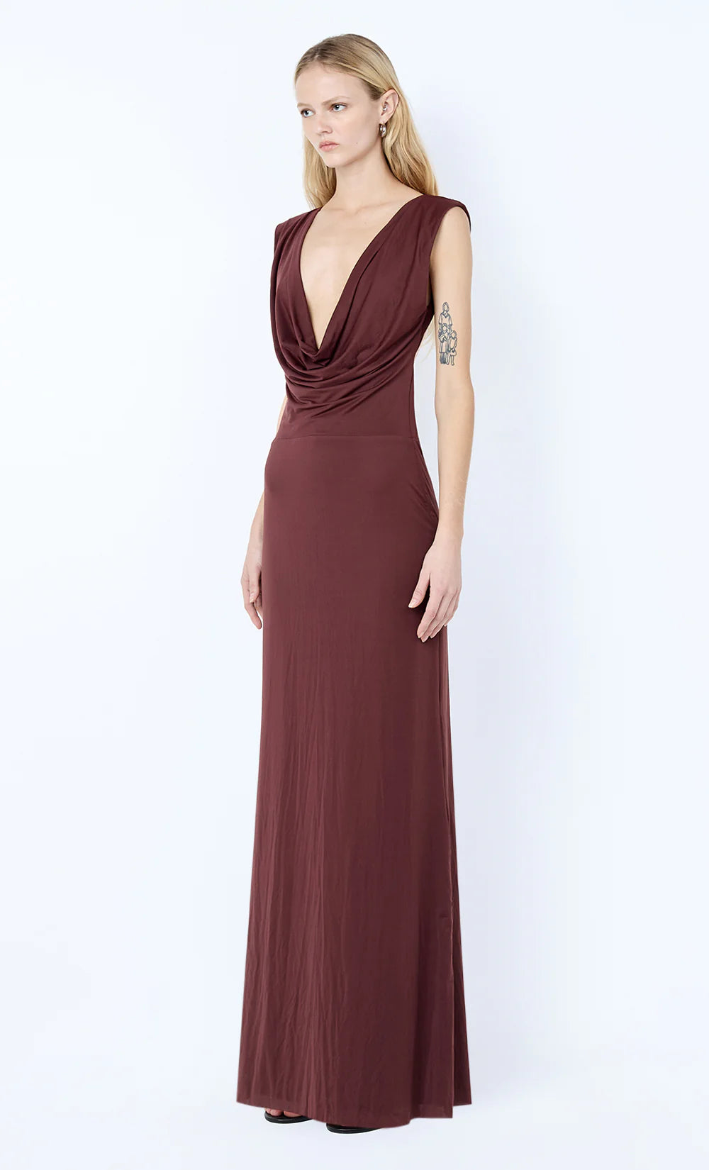 Bec + Bridge Brigitte Cowl Neck Maxi Dress | Blackberry