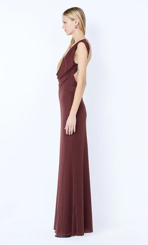 Bec + Bridge Brigitte Cowl Neck Maxi Dress | Blackberry