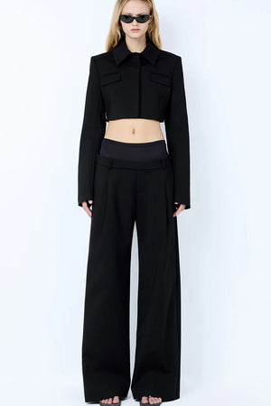 Bec + Bridge Mirren Cropped Blazer | Black