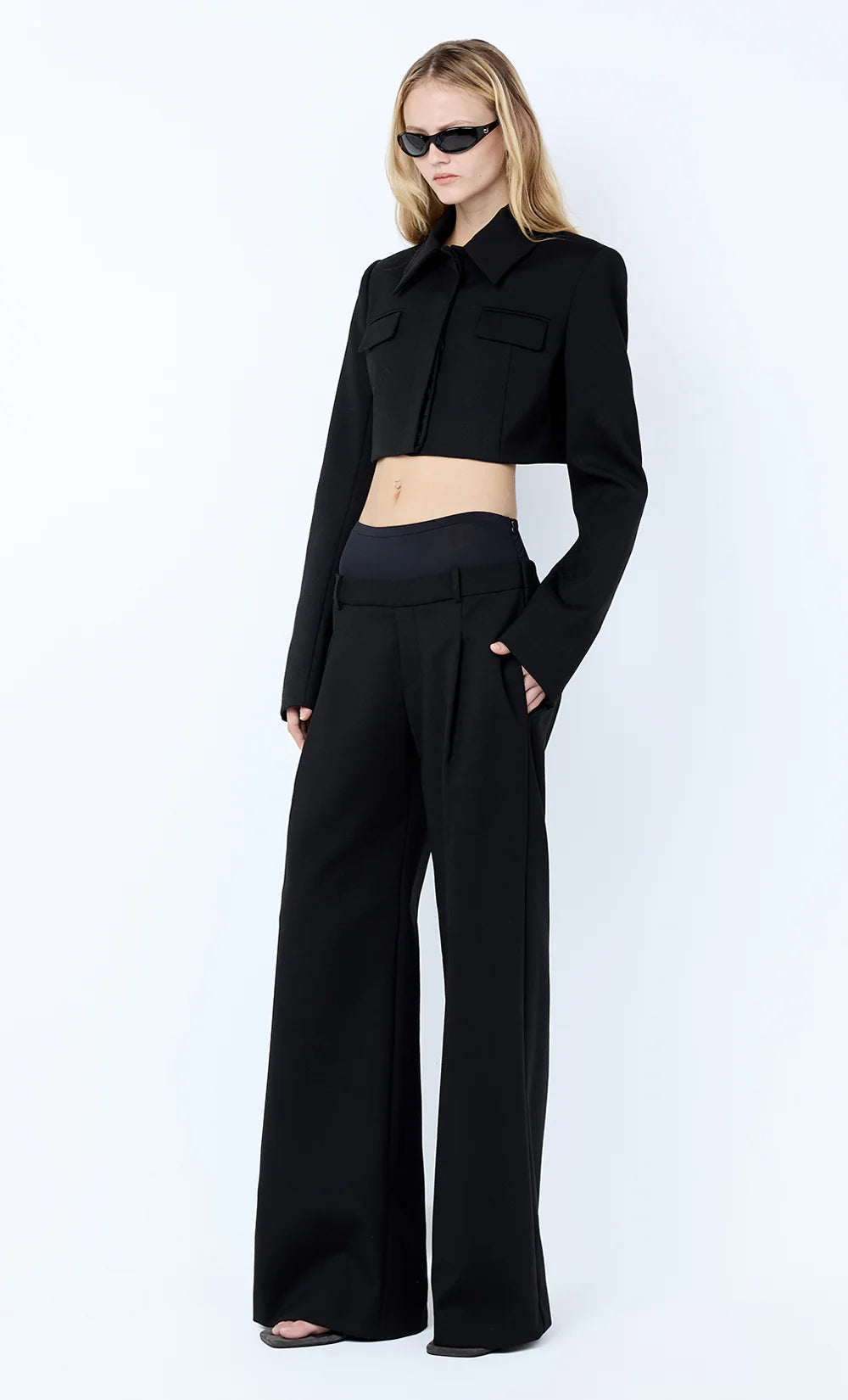 Bec + Bridge Mirren Cropped Blazer | Black