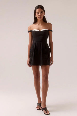 Sovere Studio Lure Mini Dress | Black & White