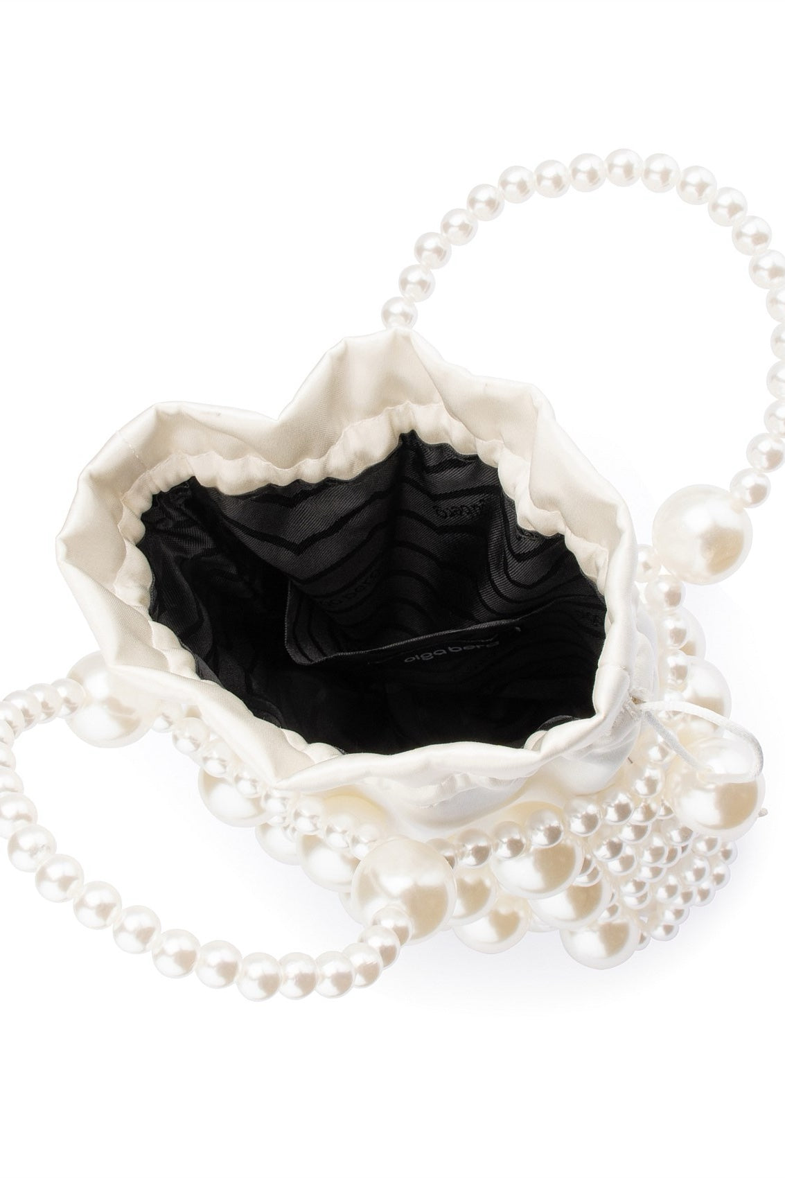 Olga Berg The Sammy Beaded Cage Bag | Pearl