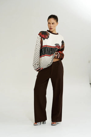 Summi Summi Long Sleeve Racer Tee | Chocolate Choux