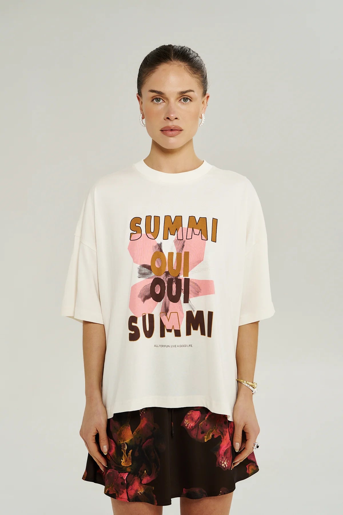 Summi Summi Oui Oui Tee | Vintage White