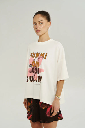 Summi Summi Oui Oui Tee | Vintage White