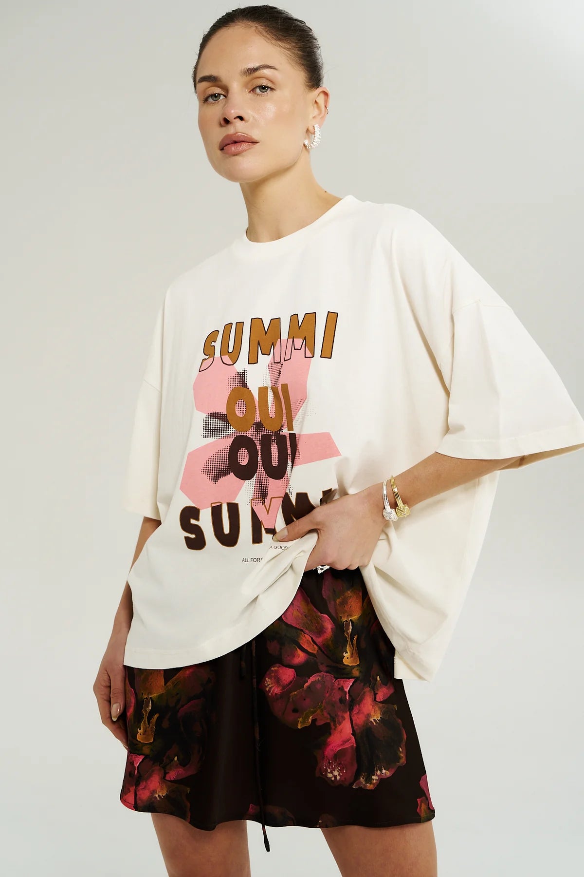 Summi Summi Oui Oui Tee | Vintage White